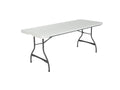White Granite 6 Foot Stacking Folding Utility Table 4 Pack N494551