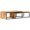 2 pcs Solid Sheesham Wood Nesting Tables Z900635