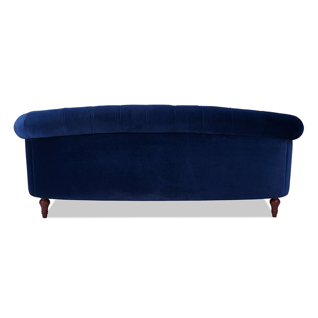Navy Blue Velvet Tufted Sofa H620