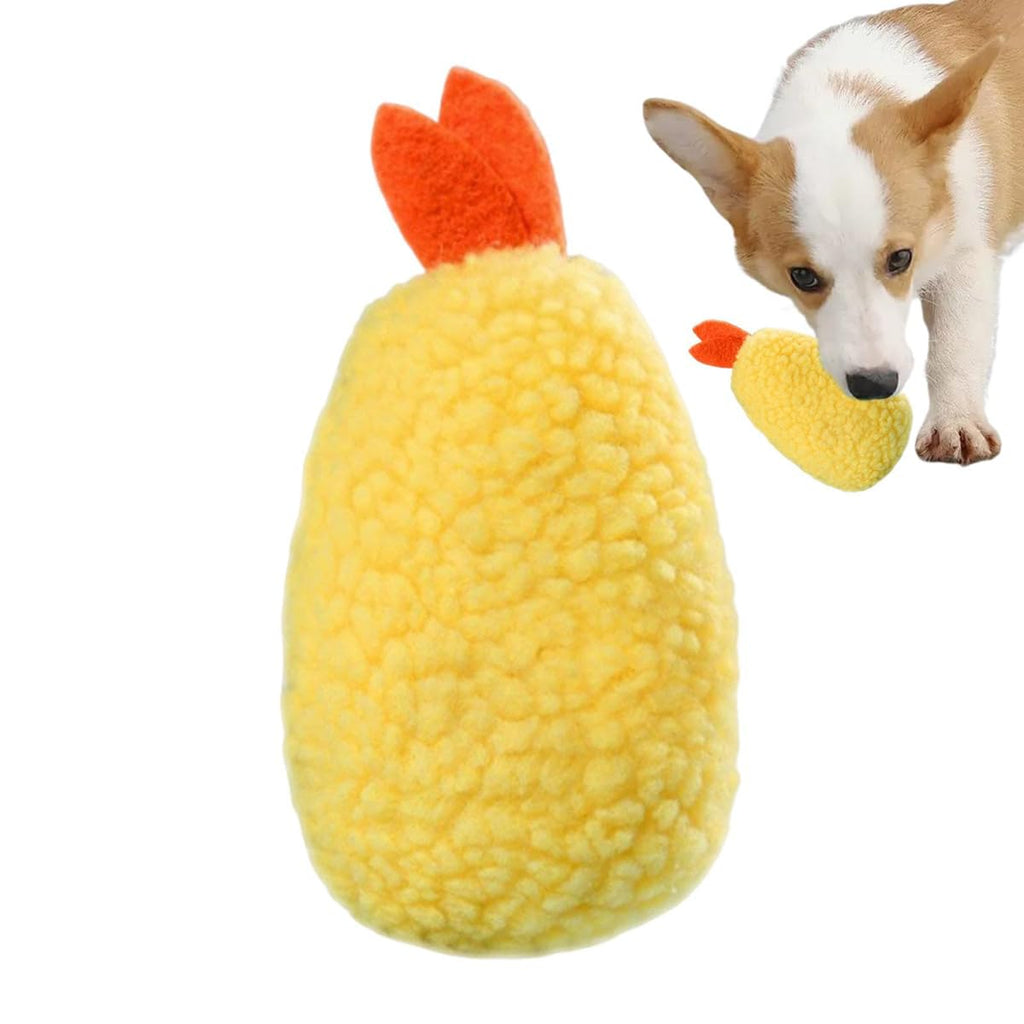 Fried Shrimp Shaped Plush Squeaky Dog & Cat Toy M87162