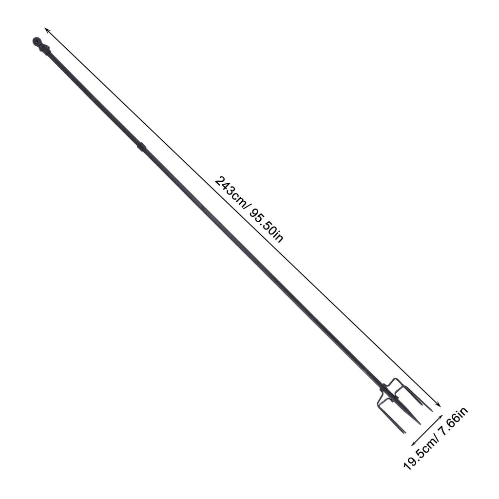 Heavy Duty Stainless Steel In Ground Flag Pole with 5 Prongs Base Z33696