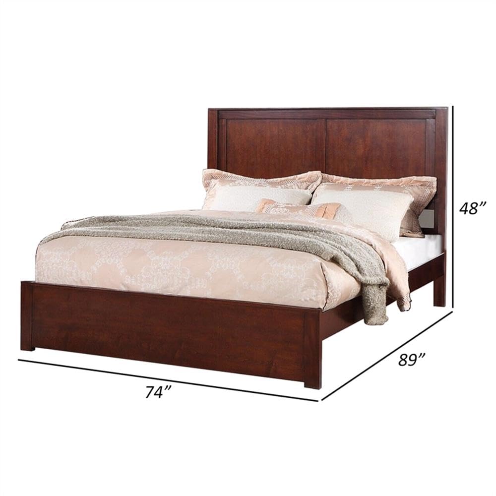 California King Solid Wood Platform Bed with Storage Drawers D833732