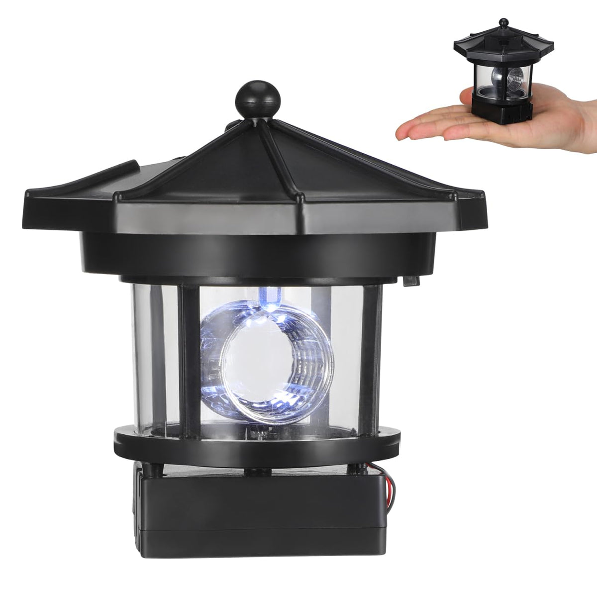 Solar LED Lighthouse Waterproof Garden Lights E5956