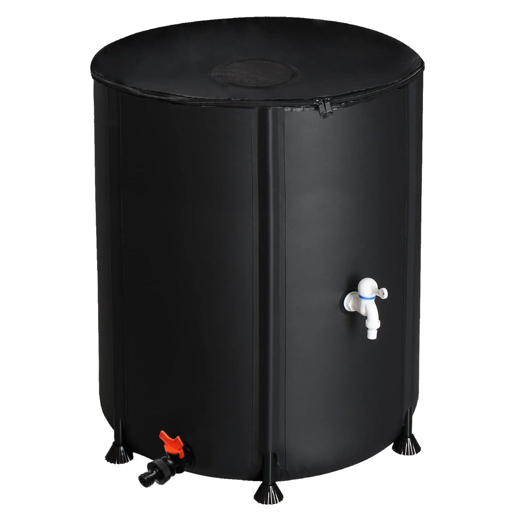 Collapsible 50 Gallon Rain Barrel with Spigot P94432
