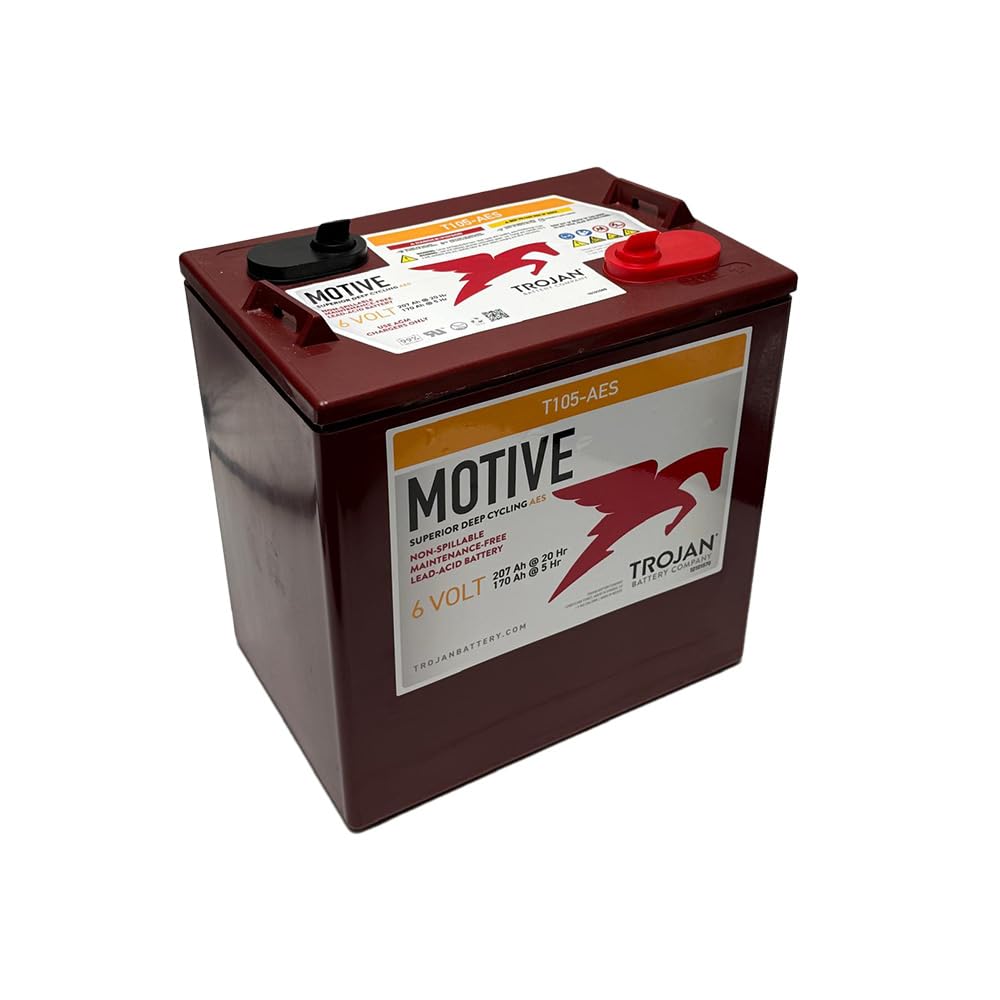 6V Deep Cycling VRLA AGM Batteries, Maroon, Pack of 4 T149712