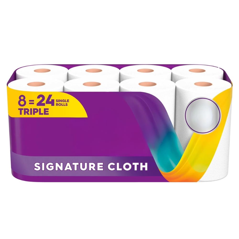 Cloth Paper Towels, 8 Triple Rolls Z4413