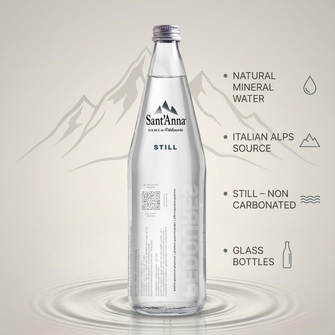 Natural Mineral Water Still Glass Bottles 12 Pack G356513