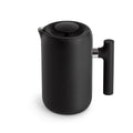 Insulated Coffee Maker with Enhanced Filtration System, Portable French Press Stainless Steel, 24 oz Carafe, Matte Black Q344782