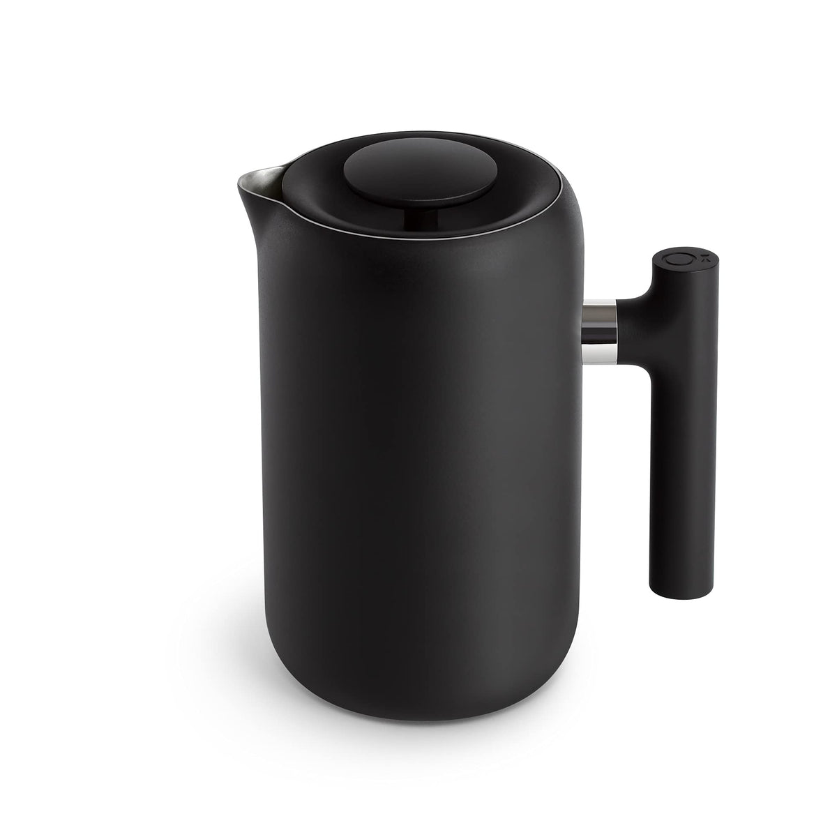 Insulated Coffee Maker with Enhanced Filtration System, Portable French Press Stainless Steel, 24 oz Carafe, Matte Black Q344782