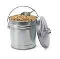 6 Gallon Galvanized Steel Round Trash Can with Locking Lid G1235