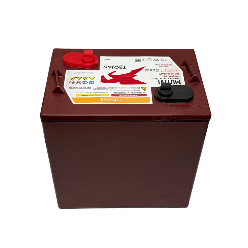 6V Deep Cycling VRLA AGM Batteries, Maroon, Pack of 4 T149712