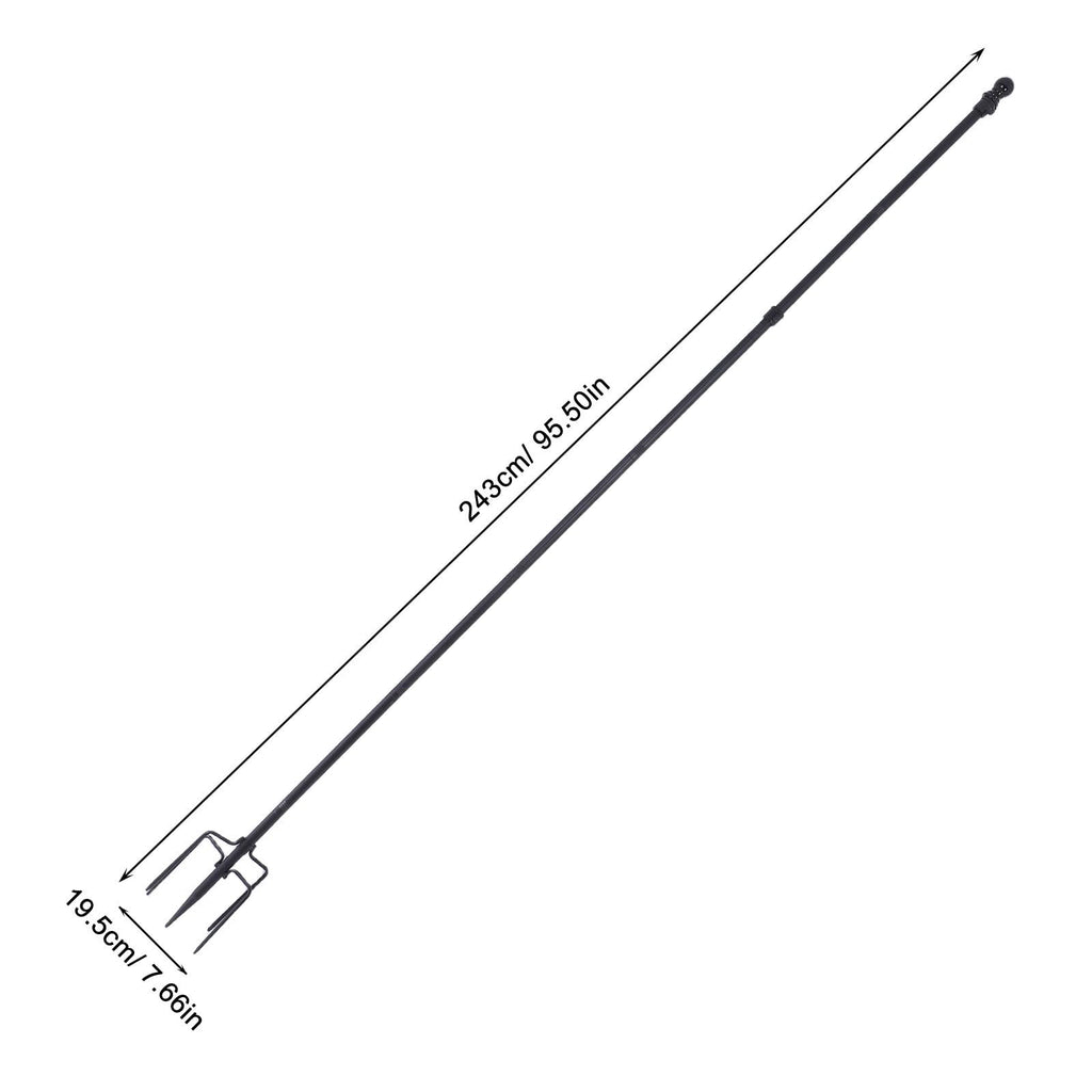 Heavy Duty Stainless Steel In Ground Flag Pole with 5 Prongs Base Z33696