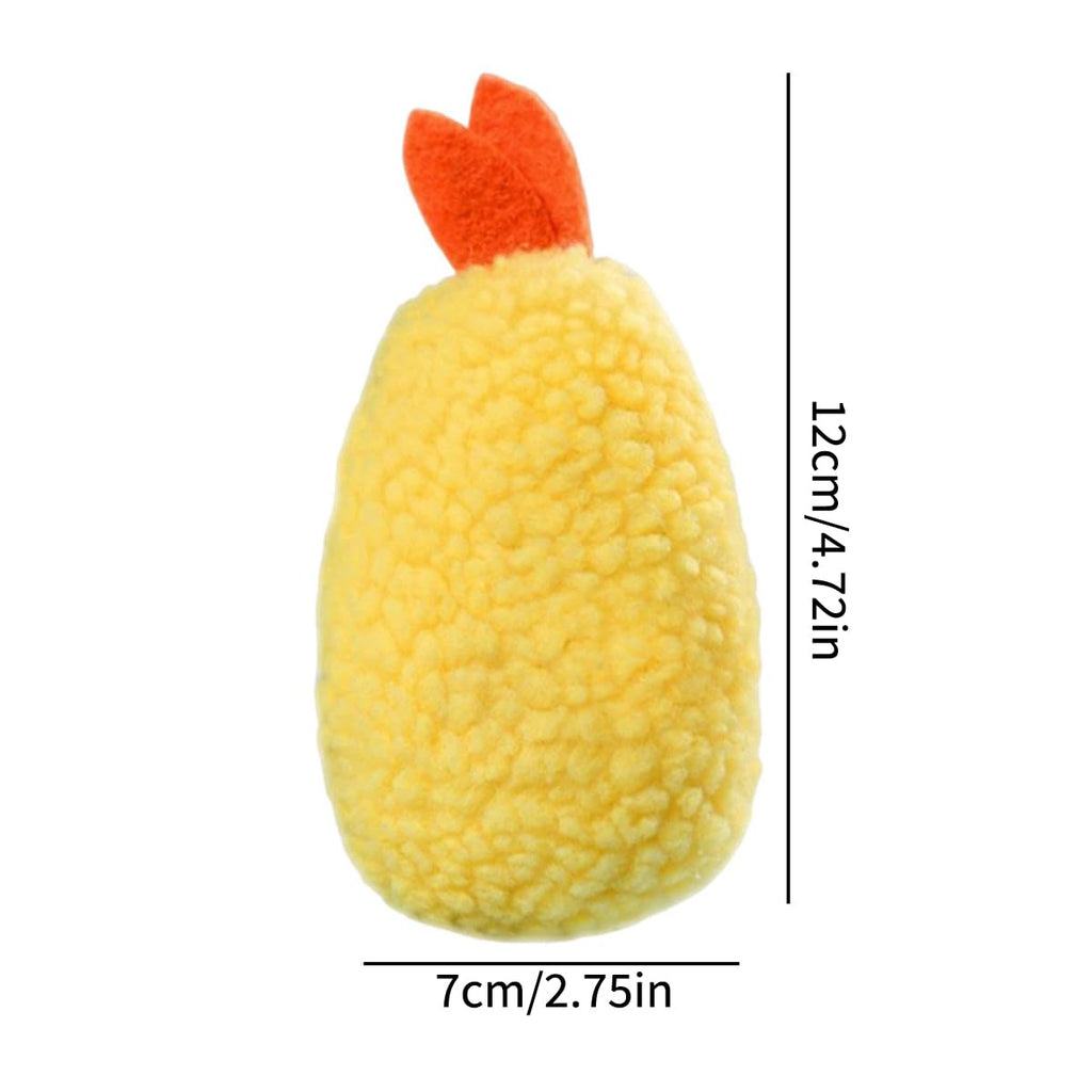 Fried Shrimp Shaped Plush Squeaky Dog & Cat Toy M87162