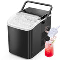 Portable Countertop Ice Maker with Scoop and Basket, 26.5lbs, Coal Black D81344