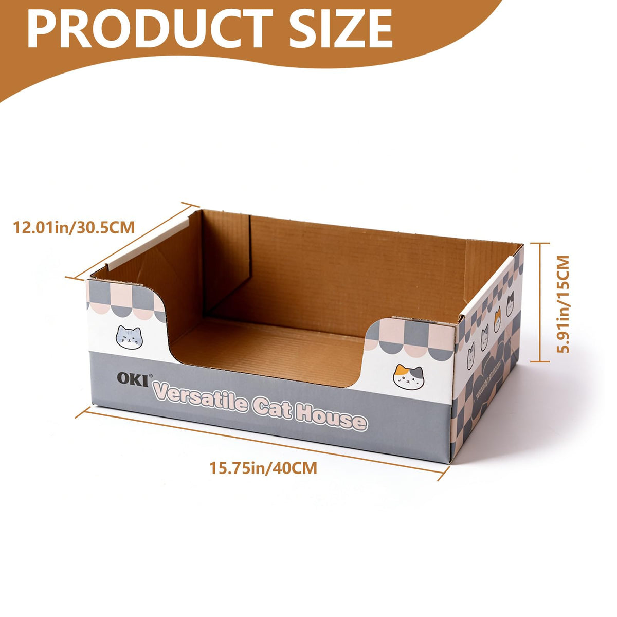 3-Pack Disposable Cat Litter Box with Scoop K402