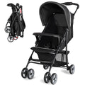 Lightweight Compact Toddler Travel Stroller with Canopy, 5-Point Harness, Storage Basket, One-Hand Fold, Black B360756