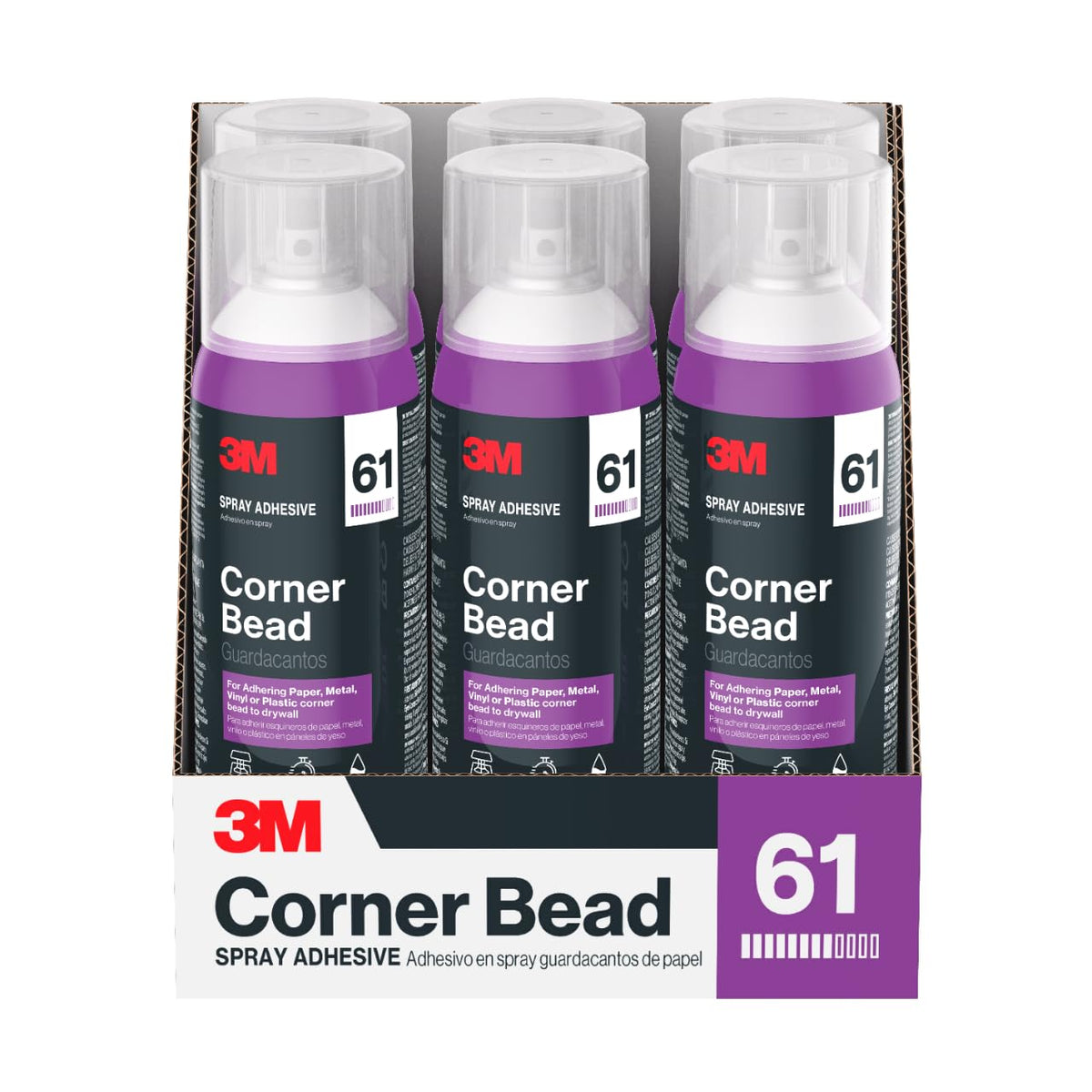 Spray Adhesive 14.1 oz. Pack of 6 Low VOC Quick Bond Fast Drying J2226