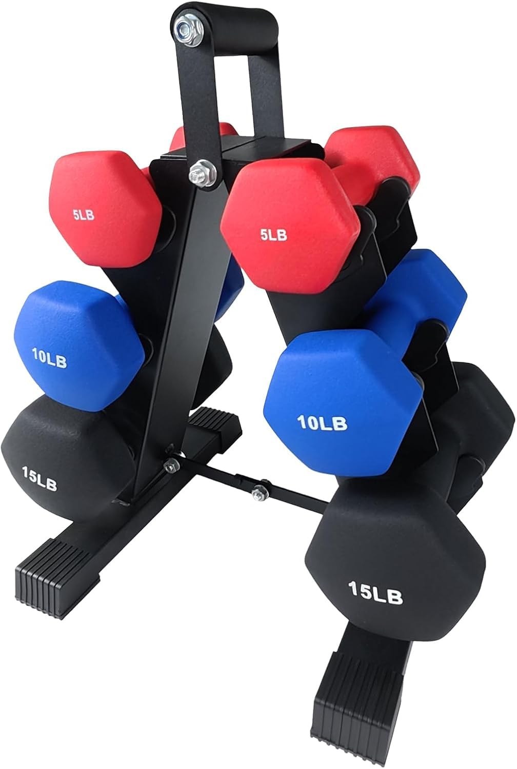 PVC Coated Hexagon Dumbbells Set D70799