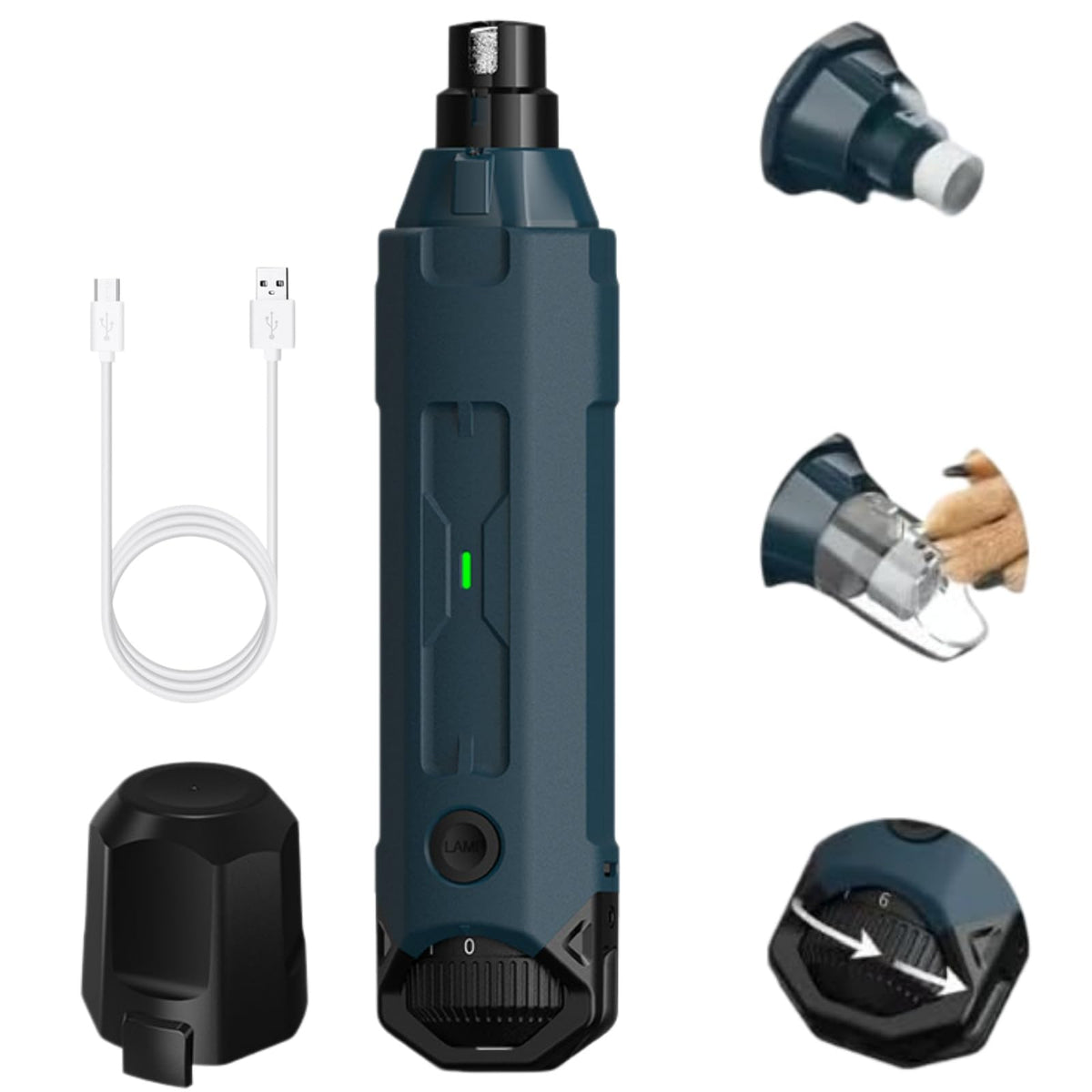 Dog Nail Grinder with 3 Ports, 2 Speeds U524
