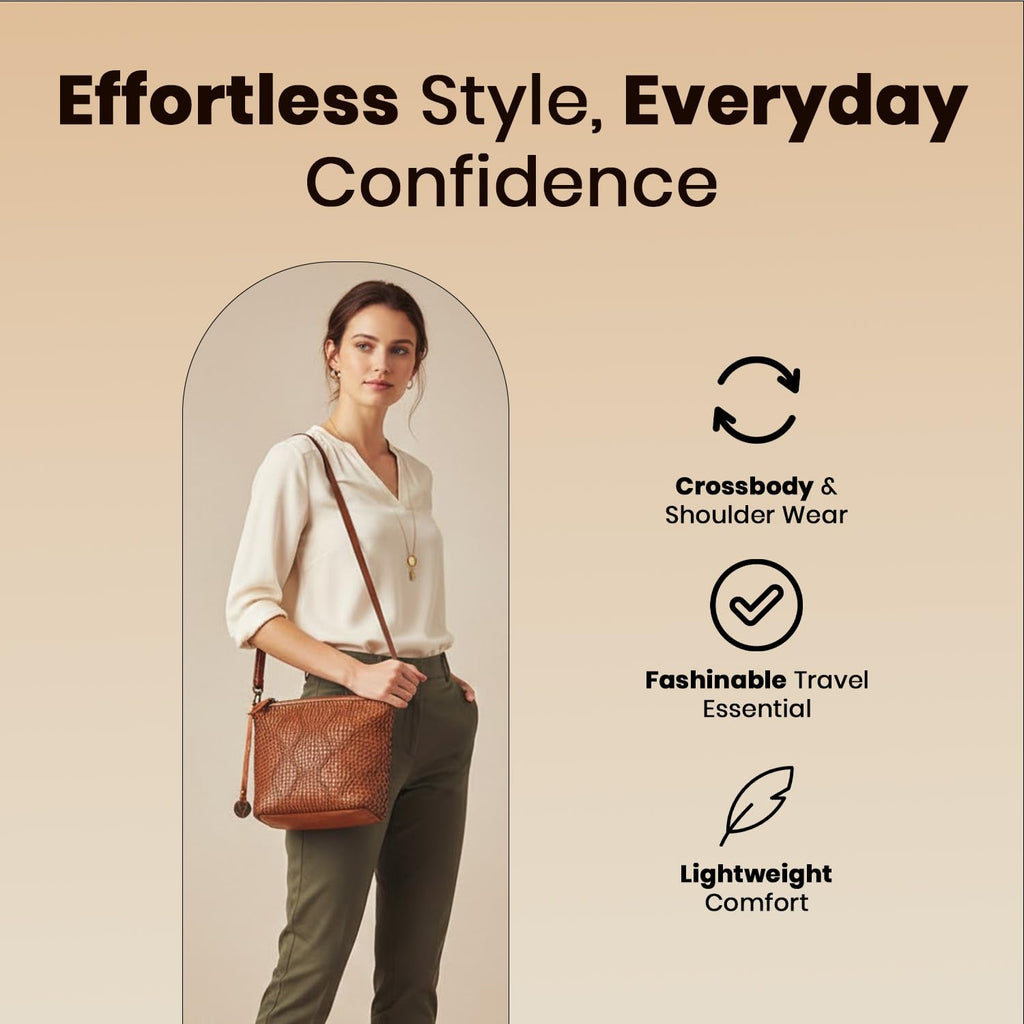 Genuine Leather Crossbody Sling Bag E701