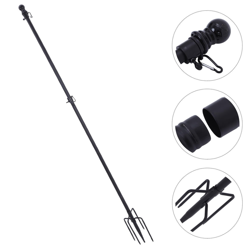 Heavy Duty Stainless Steel In Ground Flag Pole with 5 Prongs Base Z33696