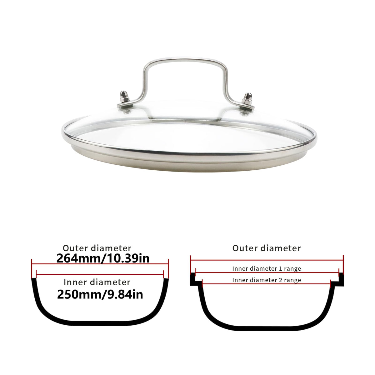 10" Tempered Glass Lid Q923199