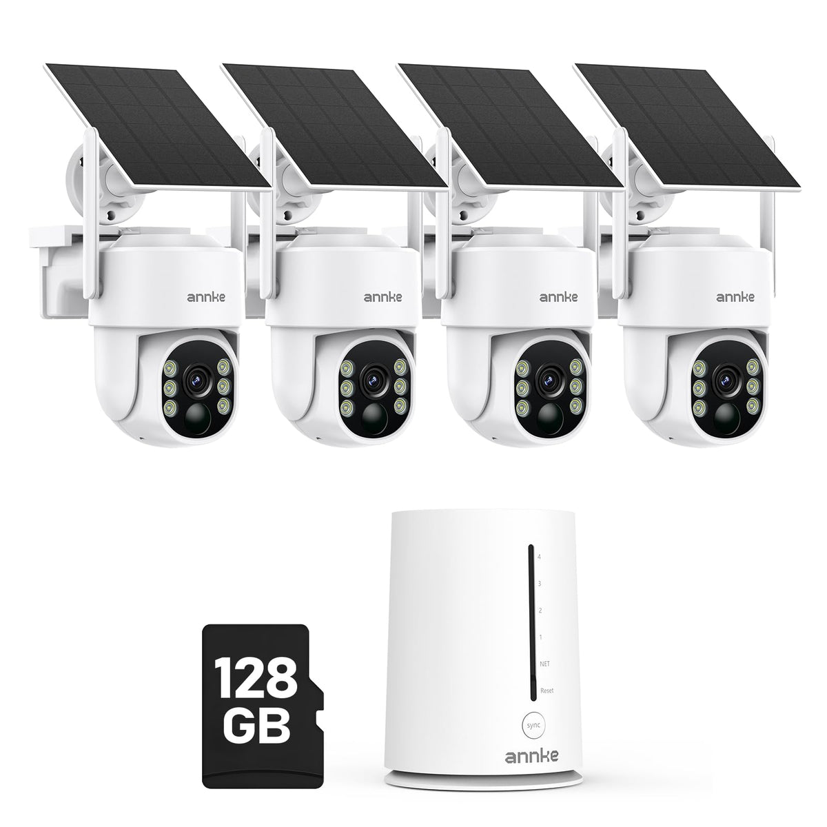 4MP Solar Security Cameras Wireless Outdoor H918103