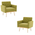 Green Velvet Accent Chair with Arm N58419