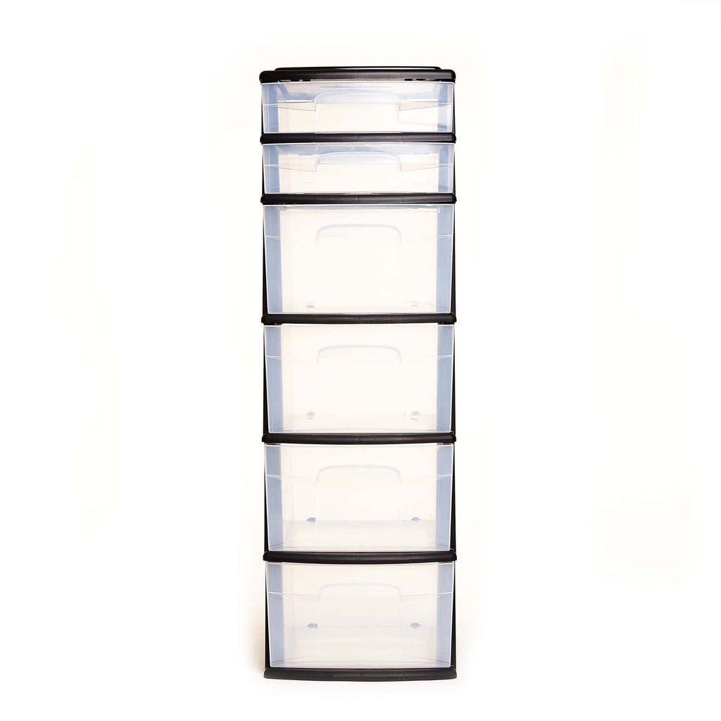 6-Tier Black Storage Drawer Tower Z69083