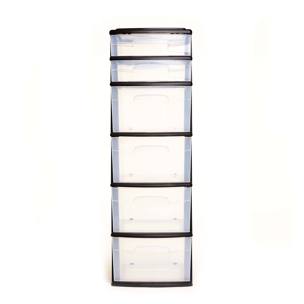 6-Tier Black Storage Drawer Tower Z69083