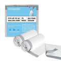 10 Gallon White 1 Mil Drawstring Trash Bags 75 Count J4942