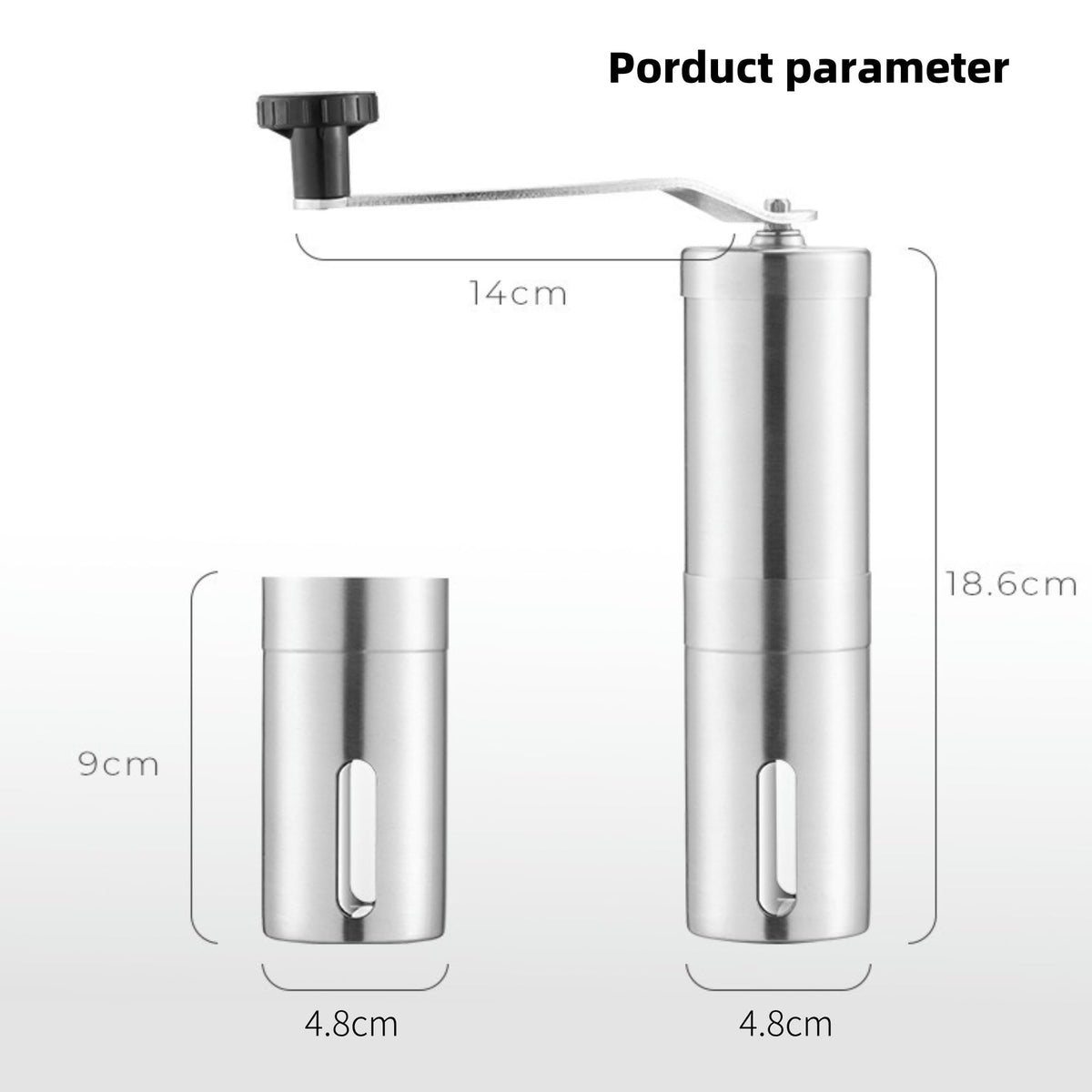 Manual Stainless Steel Coffee Grinder F8305