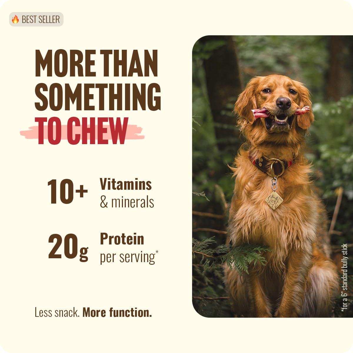 6 Inch 12 Ounces Odor-Free Beef Pizzle Chews O16427