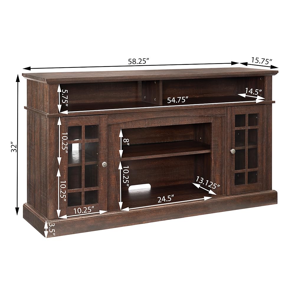 Espresso TV Stand with Storage T74939