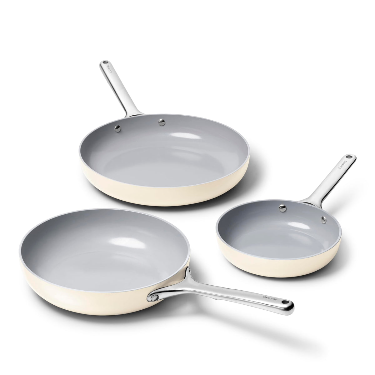 Non-Stick Ceramic Coated Fry Pan Trio, 8", 10.5", & 12" D208