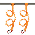 2-Pack Kayak Paddle Leash, 5-7 FT Stretchable Coiled Lanyard with Carabiner M8738