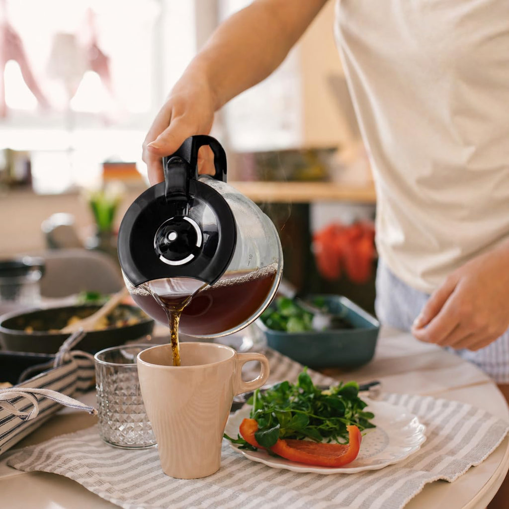 12 Cup Drip Coffee Maker with Reusable Filter, Black J93798