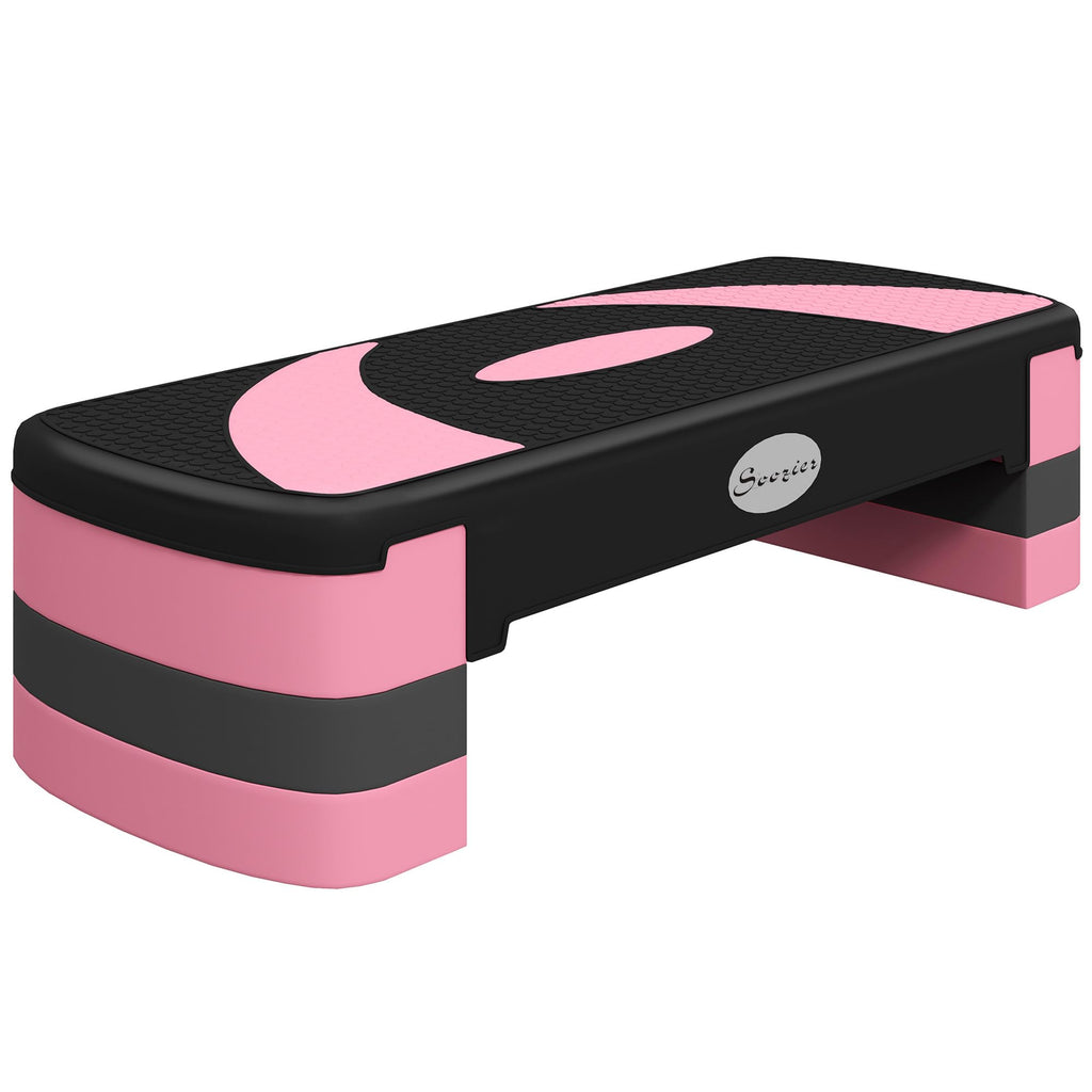 Adjustable Aerobic Stepper 4"-6"-8" Pink D354