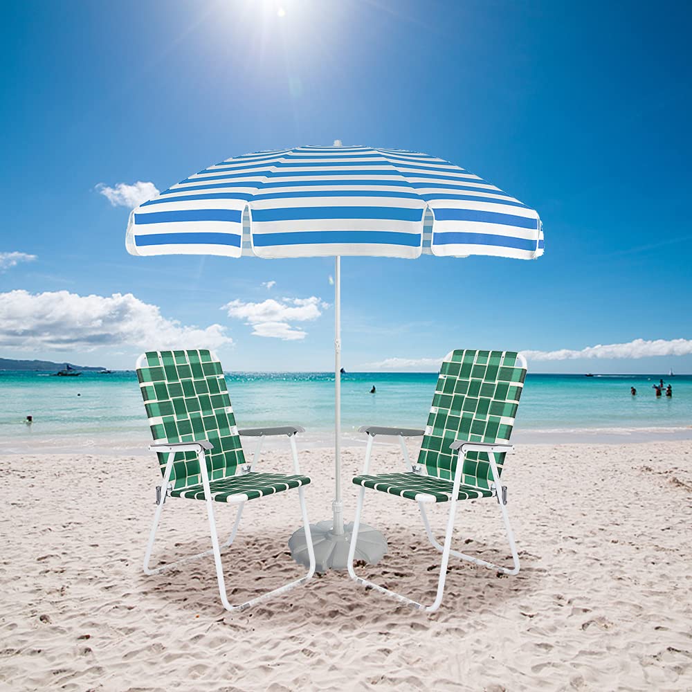Dark Green Set of 2 Webbed Folding Chairs B173