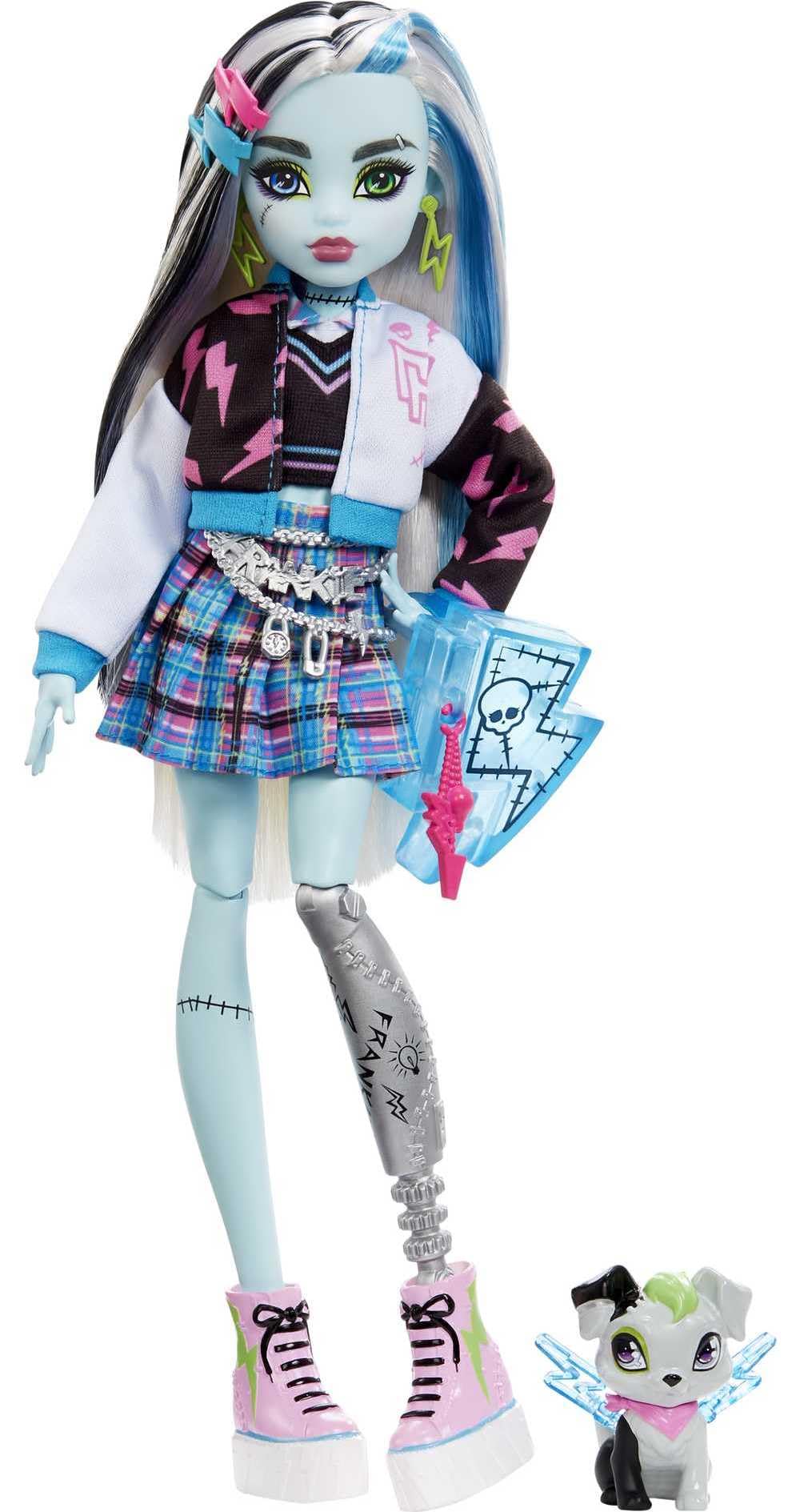 Monster High Doll with Blue & Black Streaked Hair W934
