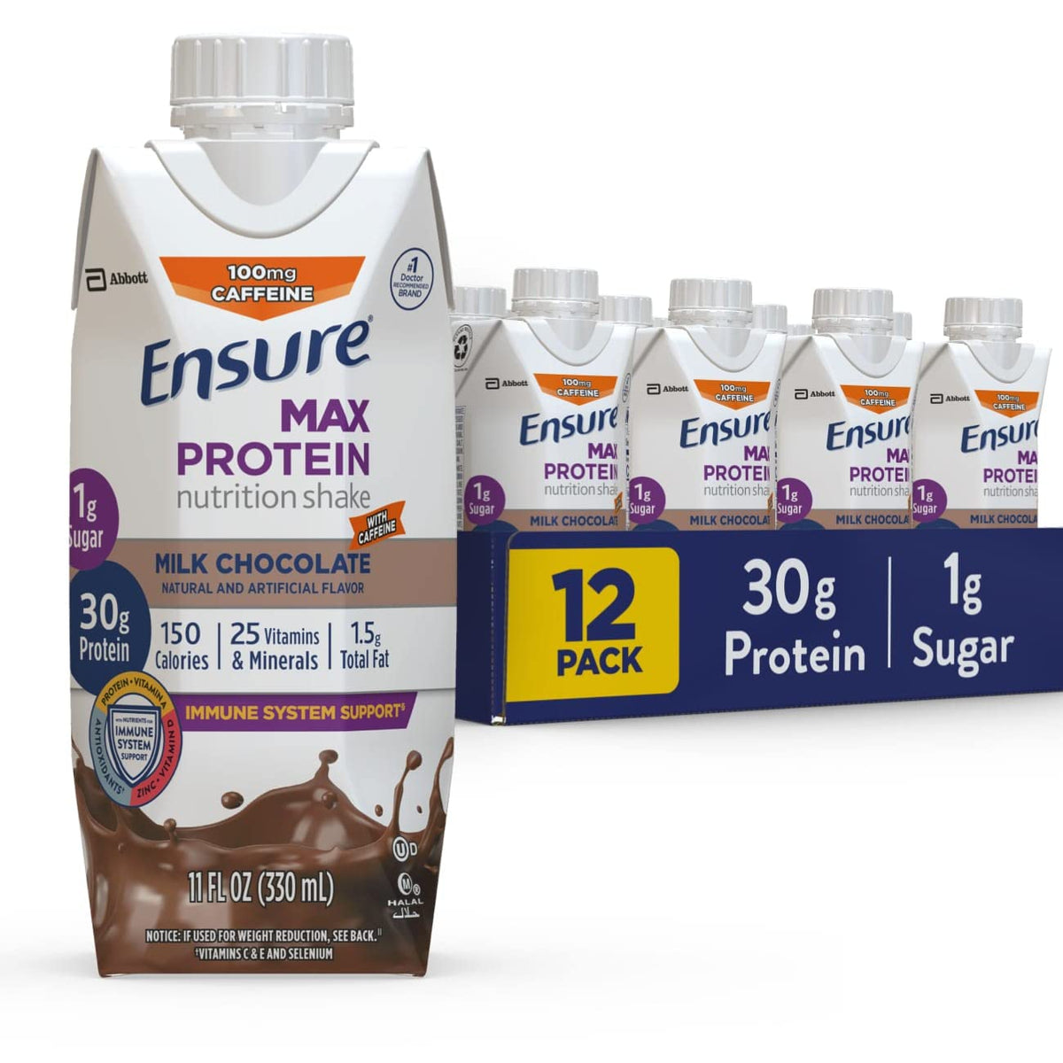 30g Protein Chocolate Nutrition Shake 11 Fl Oz (Pack of 12) M16919