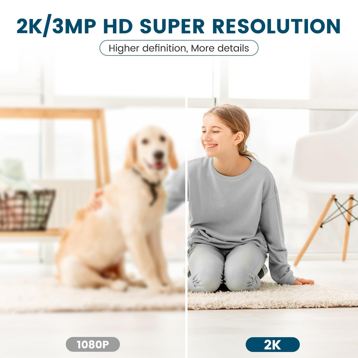 2K Indoor Security Camera with Night Vision N4553