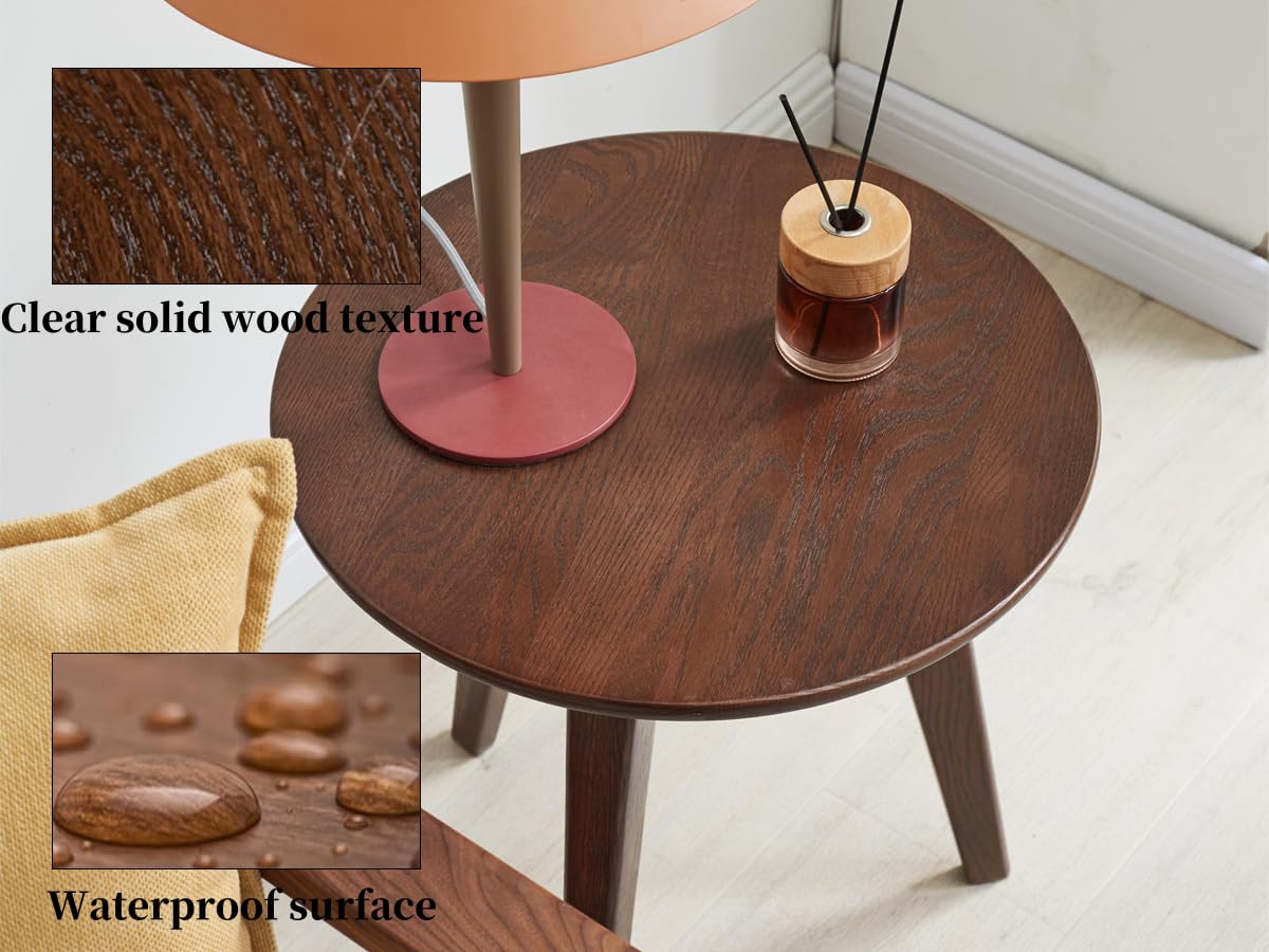 Solid Oak Wood Round Coffee Table O16234