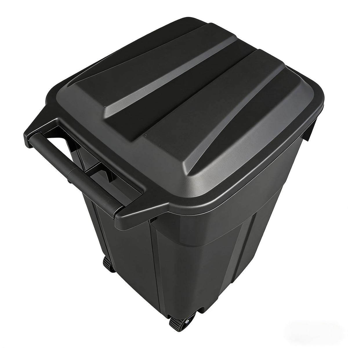 45 Gallon Wheeled Trash Can with Attached Lid M302577