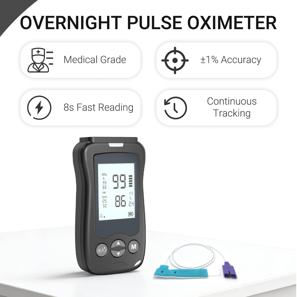 Handheld Pulse Oximeter with Wrap Probe F960770