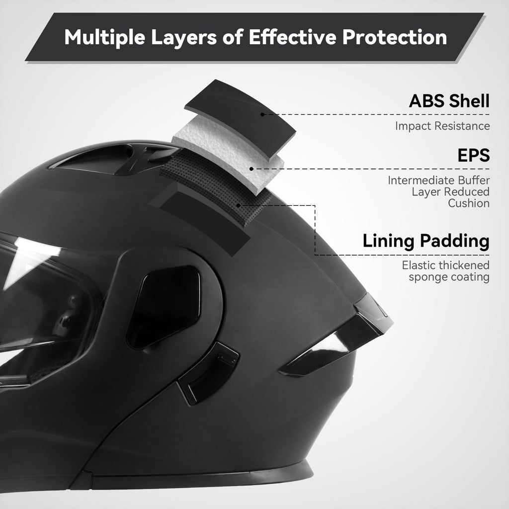 Modular Flip up Motorcycle Helmets DOT Approved J8448