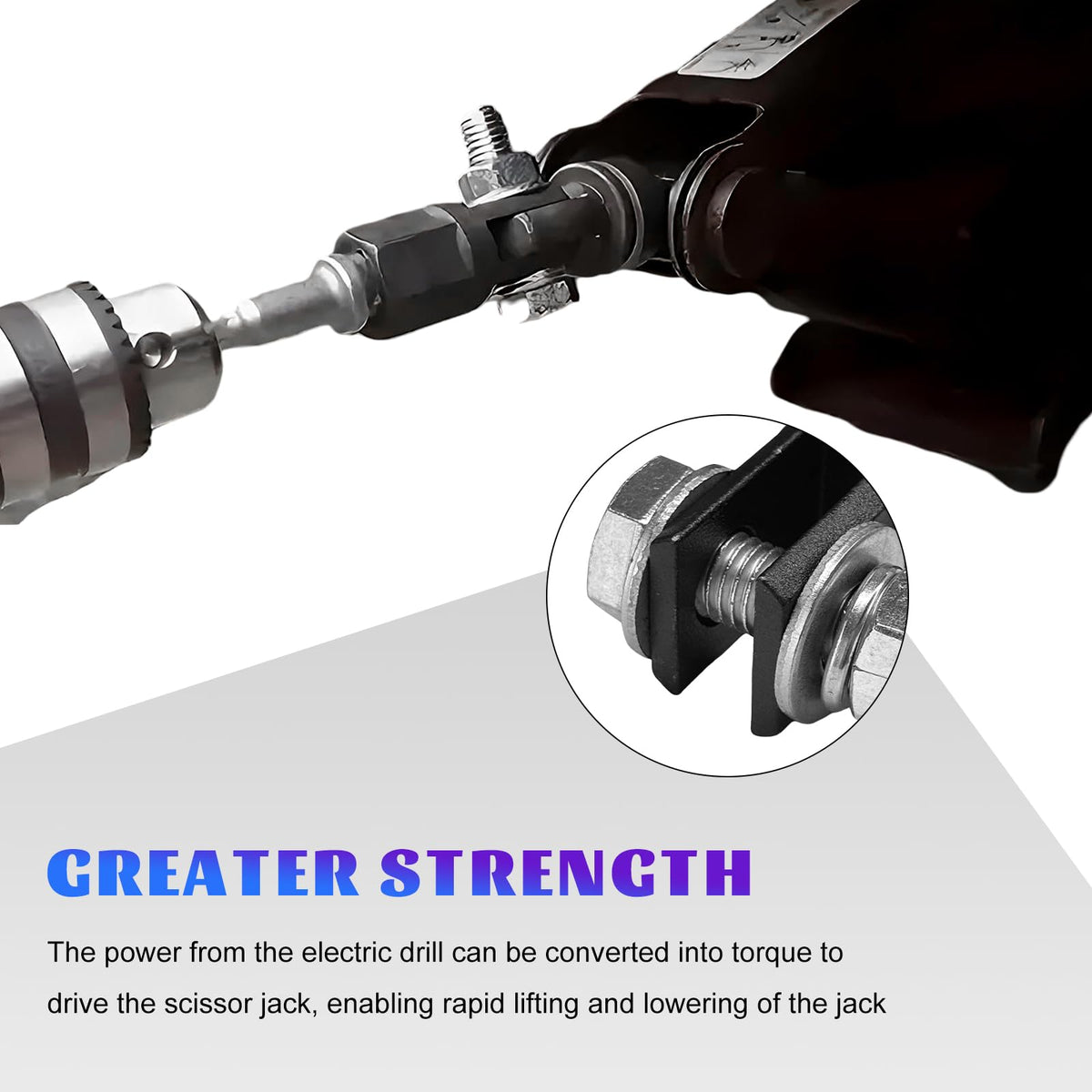 Scissor Jack Drill Adapter for 1/2 Inch Impact Wrench F45491