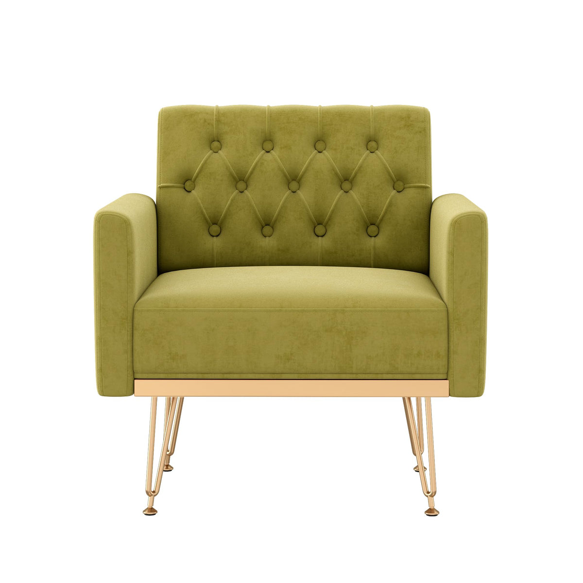 Green Velvet Accent Chair with Arm N58419