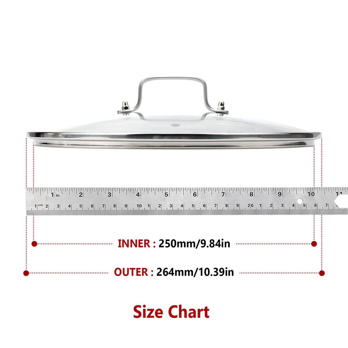 10" Tempered Glass Lid Q923199