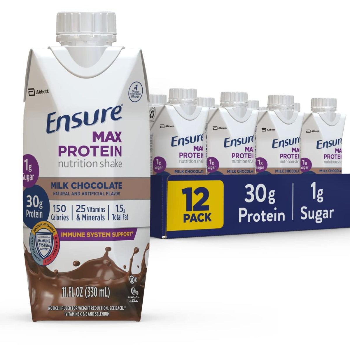 30g Protein Chocolate Nutrition Shake 11 Fl Oz (Pack of 12) M16919